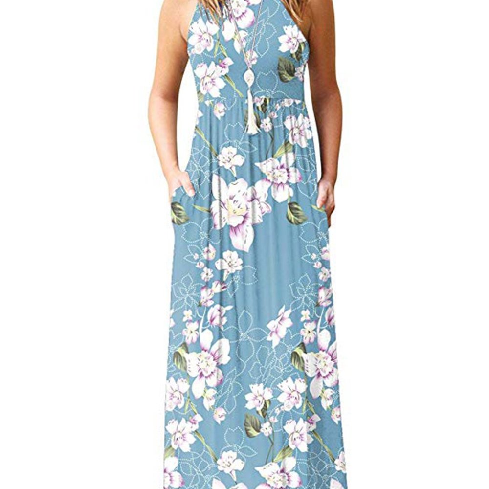 Floral Print Long Maxi Dress